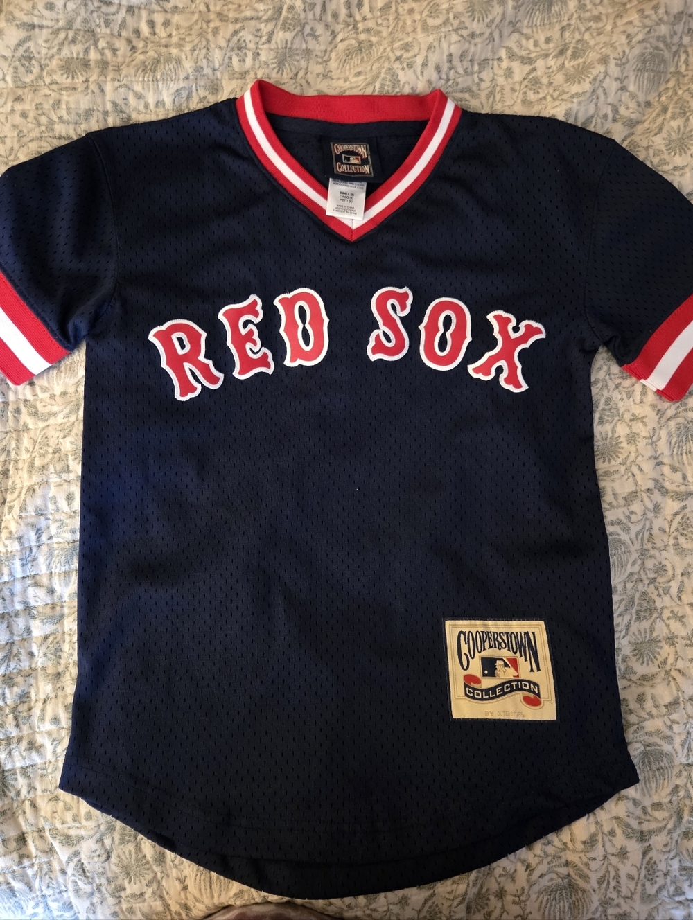 Cooperstown Collection Kids "Red Sox" Navy Jersey Shirt